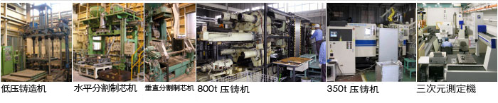 試作鋳造設備一覧